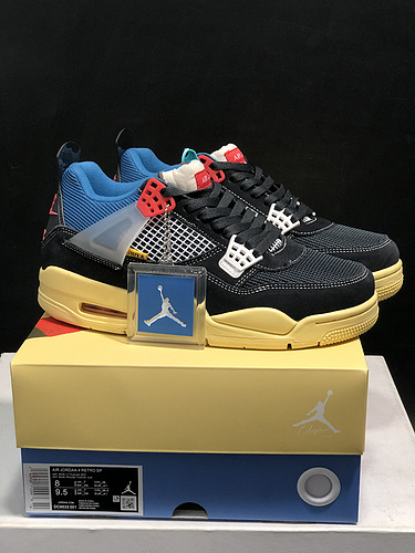 Jordan 4th generation AJ4 Joe 4 high quality_ Union La X Air Jordan 4 Retro SP _OFF Noir_ Black Blue DC9533-001 Men_s Women_s Shoes 36-46 Code-9f6cb911